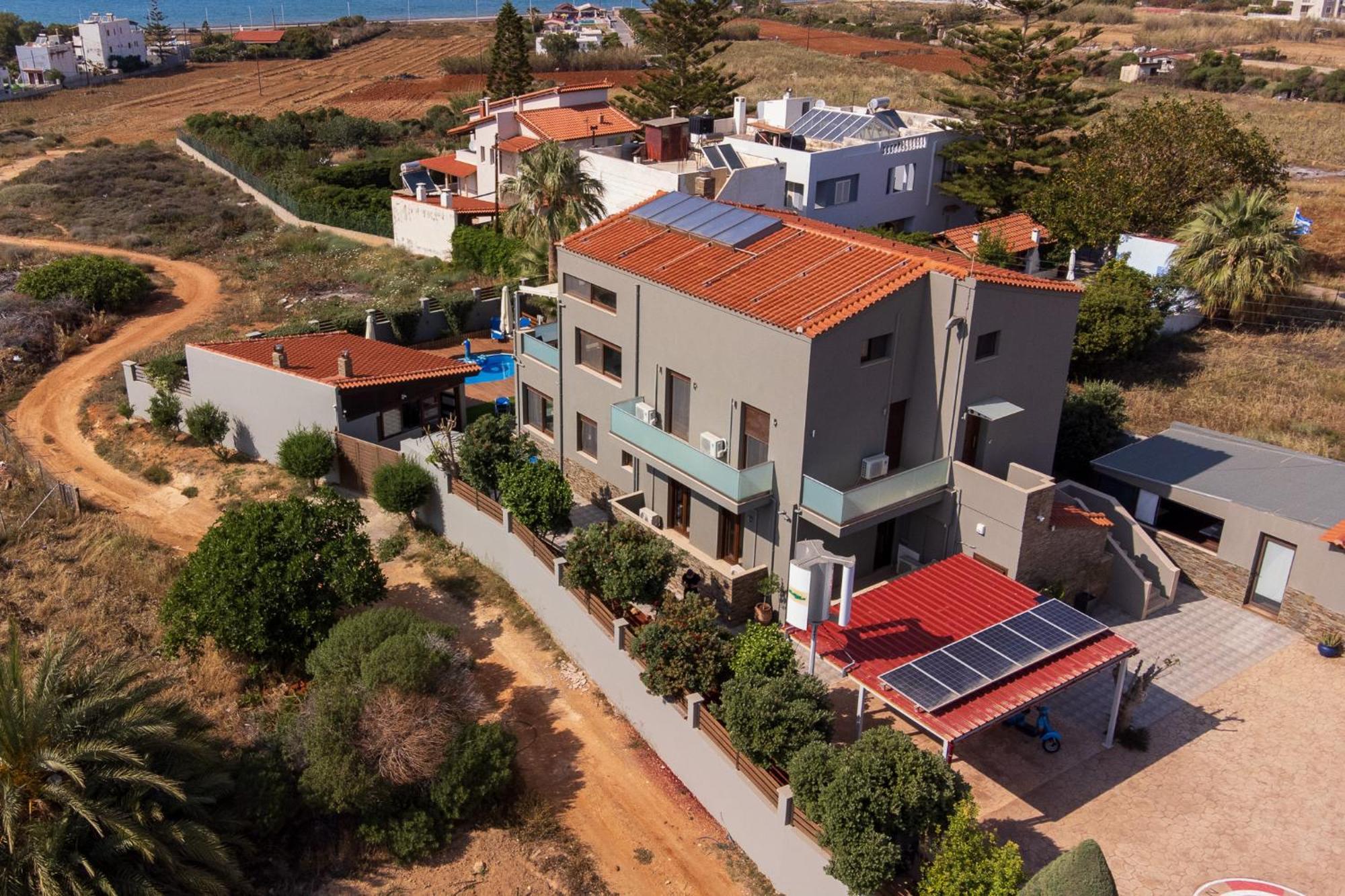 A Cozy Eco Villa By The Sea Gouves Exterior foto